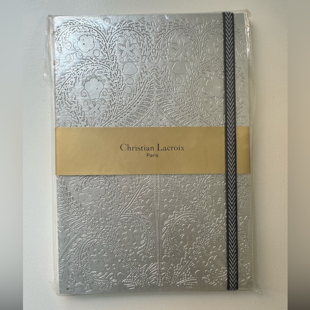 NEW CHRISTIAN LACROIX Silver Journal Notebook